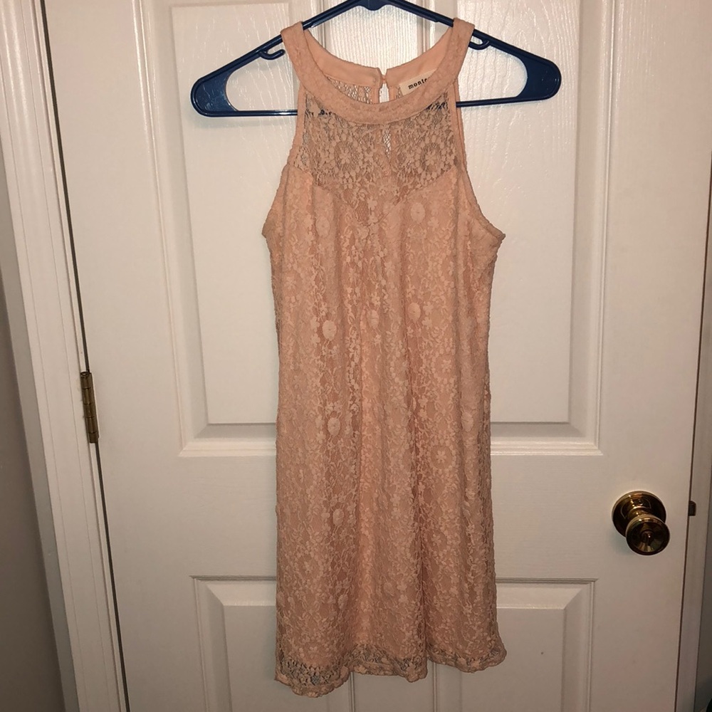 Peach lace dress